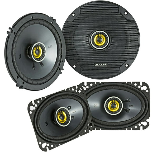 Kicker CSC654 6.5” Coaxial Speakers   Kicker CSC464 4”x6” Coaxial Speakers 600w Peak