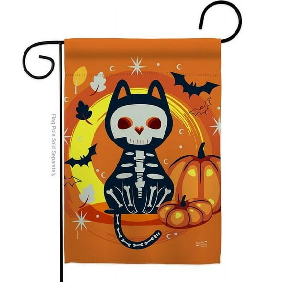 Angeleno Heritage G135265-BO 13 x 18.5 in. Halloween Black Cat Garden Flag with Fall Double-Sided Decorative Vertical Flags House Decoration Banner Yard Gift