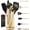 7 Piece Black & Gold, variant on 7-Piece Beige & Gold Kitchen Utensils Set – Non-Toxic Silicone & Stainless Steel Tools for Cooking, Serving, & Hosting – Ideal for Nonstick Cookware & Modern Kitchens, with Gold Utensil Holder