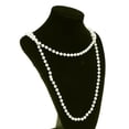 thumbnail image 2 of HLONK Collier Chandail Long Rond Blanc Naturel Perle d'Eau Douce Accessoire de Fête pour Femmes, 2 of 8