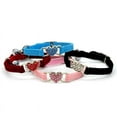 thumbnail image 2 of 3Pcs Cat Collar Leather with Rhinestones and Bells, Stylish Cats Collar for Kitten Chihuahua, Small Dog, 7.87’ - 9.84’ Adjustable&Elastic Collar6, 2 of 2