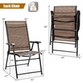 thumbnail image 4 of Patiojoy Set of 4 Caming Chair Outdoor Folding Chair Garden Yard W/Armrest & Backrest, 4 of 9