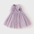 thumbnail image 3 of Vestido de princesa para niña Dave Bella 2024 nuevo verano para niños bebé sin mangas púrpura malla noble lindo dulce encanto fiesta DB2240790, 3 of 5
