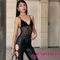 thumbnail image 2 of DEMONLORESM-Camisola De Malla Para Mujeres , Monos De Verano , Casual A Cuadros , Cuello En V , Camiseta Sin Mangas Cortos , Ropa De Club Streetwear, 2 of 4