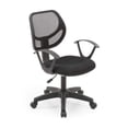 thumbnail image 1 of Silla Hodedah de malla con respaldo medio ajustable en altura, giratoria, negra, 1 of 5