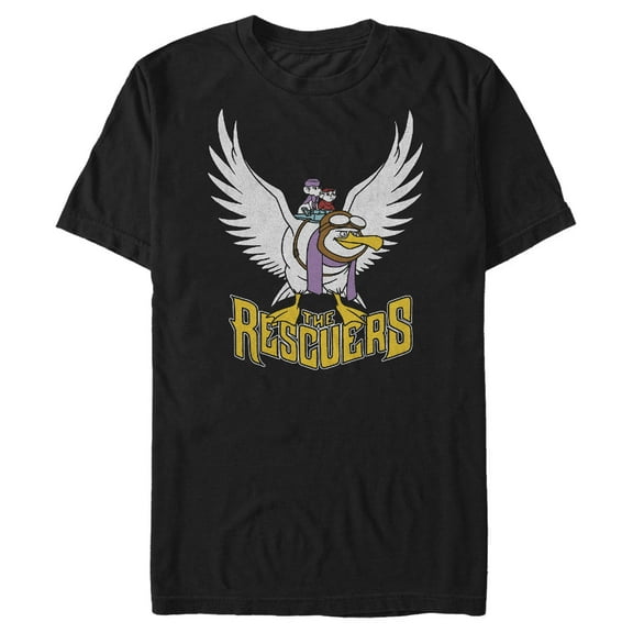 Men's The Rescuers Down Under Wilbur Flight Graphic Tee Black Medium