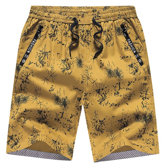 Aayomet Mens Swimming Trunks Pant Short Cargo Pant Solid Splice Pocket Drawstring Shorts Fashion Solid Color Loose (Gold, L)