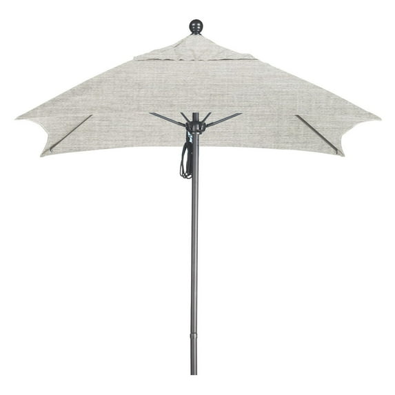 California Umbrella Venture 6' White Market Umbrella in Granite