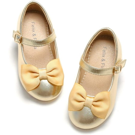 

Toddler Little Girl Princess Dress Shoes-Mary Jane Flats for Girl Party School Shoes.