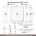 thumbnail image 6 of DOMIPET 29.5-51.6'' Extra Wide Pet Gate, 30''H Safety Doorway Gates Pressure Mounted,White, 6 of 11