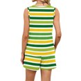 thumbnail image 6 of Iaqnaocc Two Piece Sets for Women Casual Striped Print Short Sets for Women Square Neck Sleeveless Womens Tops and Shorts Summer Outfits Vacation Outfits for Women Green XL, 6 of 6