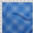 thumbnail image 4 of oneOone Cotton Jersey Medium Blue Fabric Geometric Sewing Craft Projects Fabric Prints By Yard 58 Inch Wide, 4 of 4