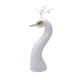 thumbnail image 1 of Adorno de cabeza de pavo real, decoración para coche de boda, adorno artesanal, flor blanco, 1 of 9