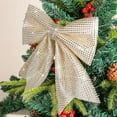 thumbnail image 6 of LanSuare Christmas Bow Decorations, 10 Inch Gold/Silver Glitter Holiday Bows with Sequin Ties for Xmas Tree Topper, Wreath, DIY Crafts, Gift Wrapping, Party Decor Ornaments, 6 of 6