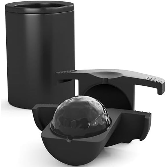 Premium Clear Ice Ball Maker Mold - Large 2.4-Inch Crystal Clear Ice Balls for Whiskey, Cocktails, and Bourbon - Easy-to-Remove Ice Sphere Mold - (Ice Storage Bag Not Included)