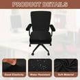 thumbnail image 3 of Office Chair Covers, 38-55cm Stretchable Computer Chair Slipcover, Black, 3 of 7
