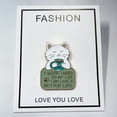 thumbnail image 4 of I Work Hard So My Cat Can Live a Better Life Enamel Pin – Funny Lapel Accessory for Cat People, Pet Lovers, and Collectors, 4 of 10