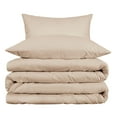 thumbnail image 2 of BNM Egyptian Cotton Duvet Cover Set, Full/ Queen, Tan, 2 of 6