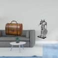 thumbnail image 2 of Organizador de joyas vintage de madera con figura de estatua de caballero, adorno de arte nórdico abstracto de resina, escultura para escritorio, arma, 2 of 8
