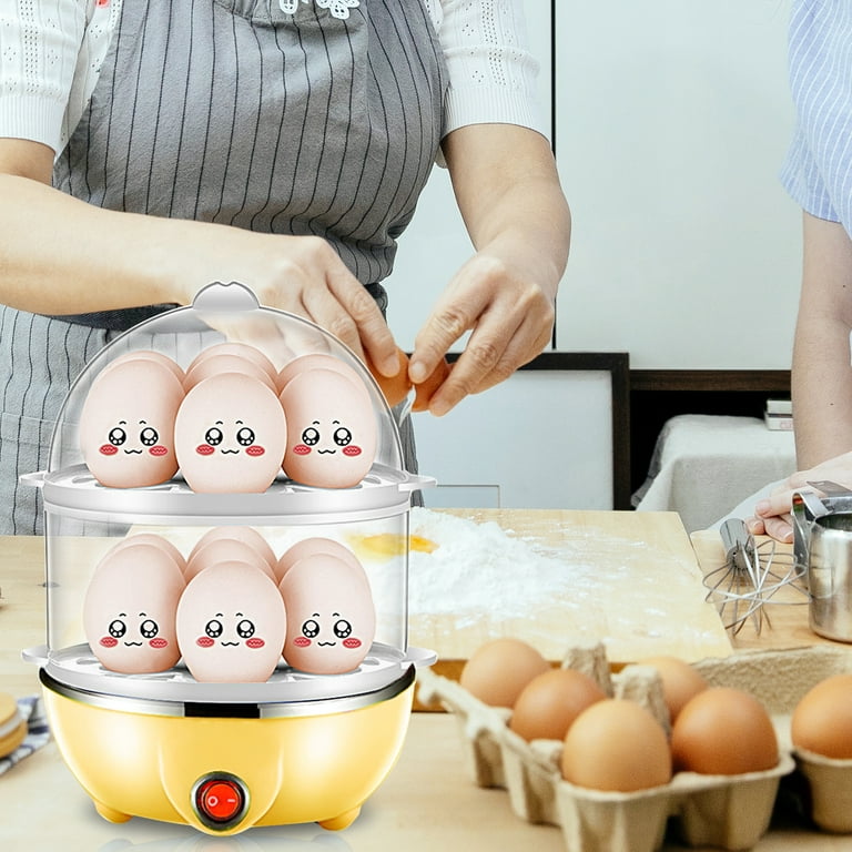 Electric Egg Cooker Boiler with Auto Power-off and Beep Alarm for Steamed,  Hard Boiled, Soft Boiled Eggs and Onsen Tamago