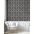 thumbnail image 5 of Ambesonne Abstract Peel & Stick Wallpaper for Home, Ink Brush Style Argyle, 13"x72", Pale Eggshell Black, 5 of 6