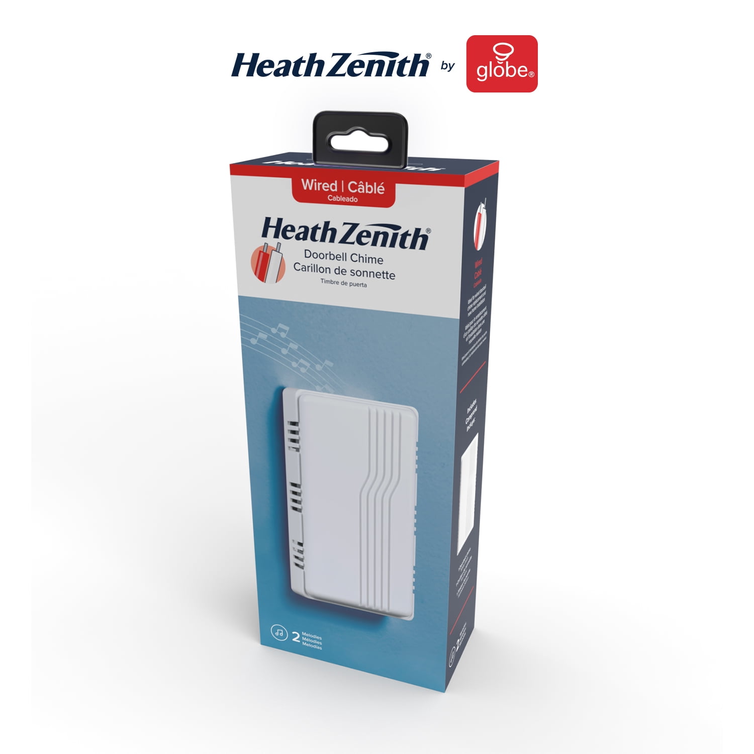 Heath Zenith Heath Zenith White Plastic Wired Mechanical Doorbell Chime