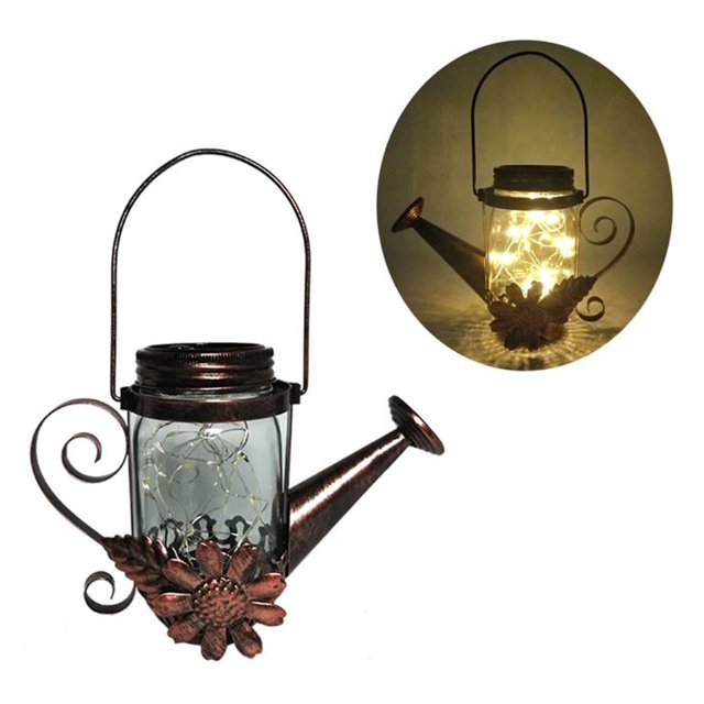 Decoración de lámpara de jardín solar - Luces de regadera Iluminación impermeable para exteriores Lámpara de cadena de jardín para shamjiam Luz de regadera