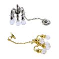 thumbnail image 1 of 2pcs Crystal Chandelier Model Miniature Hanging Lamp Decor for Mini House, 1 of 4