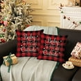 thumbnail image 4 of Tyidzon Christmas Throw Pillow Covers 18X18 Inch Pillow Case, Merry Christmas Pillowcases for Sofa Couch Winter Holiday Party Home Decor, Red, 4 of 6