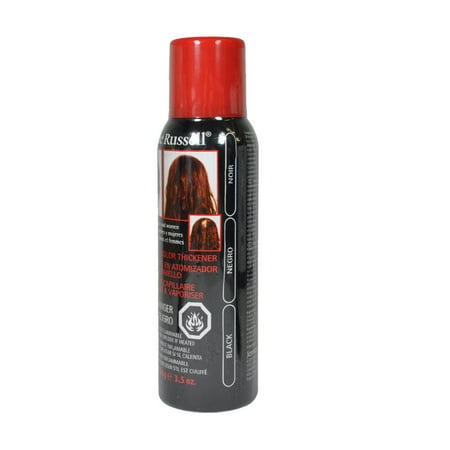 Jerome Russell Spray On Hair Color Thickener, Black, 3.5