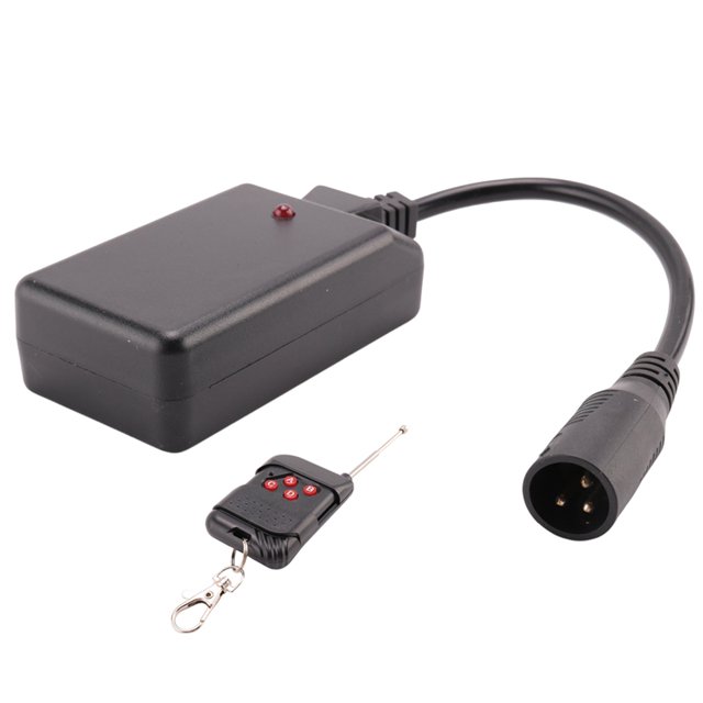 Receptor de Control Remoto InaláMbrico XLR PortáTil de 3 para MáQuina de Niebla de Humo, Controlador de Escenario de DJ, Receptor de Niebla 400W 900