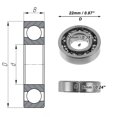 thumbnail image 4 of Unique Bargains 6900 Roulements à Billes Rainures Profondes 10x22x6mm P5 Roulements Lubrifiés Type Ouvert 1 Pce Roue de Scooter Planche à Roulettes Universelle Ton Argent, 4 of 6