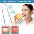 thumbnail image 2 of Tongue Scraper, 2 Pack Toungescraper U-Shaped Design, Stainless Steel Tongue Cleaner for Oral Health & Hygiene, Tongue Scrapers for Adults, Kids, 2 of 5