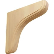 1 3/4"W x 7 1/2"D x 7 1/2"H Eaton Wood Bracket, Red Oak