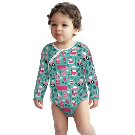 

Fotbe Excavator Pattern Unisex-baby Long-sleeve Bodysuit Long Sleeve Bodysuits One-piece 100% Organic Cotton for Infant Baby Boys Unisex-6 Months