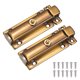 thumbnail image 1 of Uxcell 2Pcs Pasador de Resorte, 3.3 x 1.2 Pulgadas Cerrojo de Barril Deslizante de Acero Inoxidable con Tornillos para Puertas Interiores de Inodoro y Gabinetes, Bronce Amarillo, 1 of 7