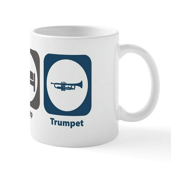 CafePress - Eat Sleep Trumpet Mug - 11 oz Ceramic Mug - Novelty Coffee Tea Cup