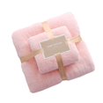 thumbnail image 2 of Towel Set (Towel + Bath Towel) Clearance! 2 in 1 Cotton Bath Towel & Face Towel Towel Bath Towel Combination Set Thickened Absorbent Combination Towel(2Pc) Towel, 2 of 9