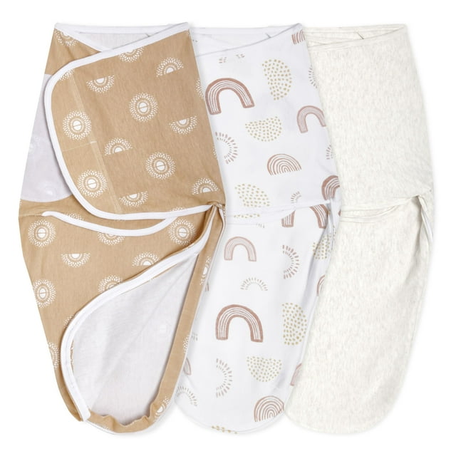 Manta Swaddle, paquete de 3 unidades, Adden + Anais, fácil de envolver, tamaño pequeño/mediano