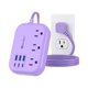 thumbnail image 1 of Power Strip Beeiker 9 en 1 con 3 enchufes y 6 puertos USB, color morado, 1 of 8
