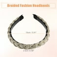 thumbnail image 5 of Unique Bargains Thick Braided Headbands Non-slip Fashion Headbands Twisted Braid Knotted Hair Hoop for Women Champagne, 5 of 7