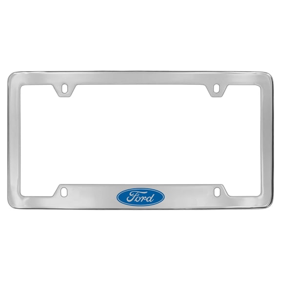 Ford Logo Chrome License Plate Frame Holder