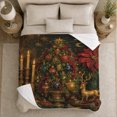 thumbnail image 5 of Festive Christmas Tree Ornaments Gifts Still Life Rich, Festive Holiday Scene, Warm Flannel Blanket for Living Room and Family Room, Art Lovers Christmas Gift, Festive Home Decor, 5 of 9