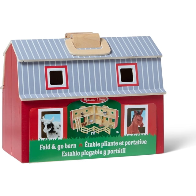 Melissa & Doug Establo de Madera Plegable y Portátil