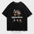 thumbnail image 1 of Camiseta de manga corta con cuello redondo para hombre y mujer, ropa de calle, camiseta holgada de algodón con dibujos animados de Super Mary zhangmengya LED, 1 of 2