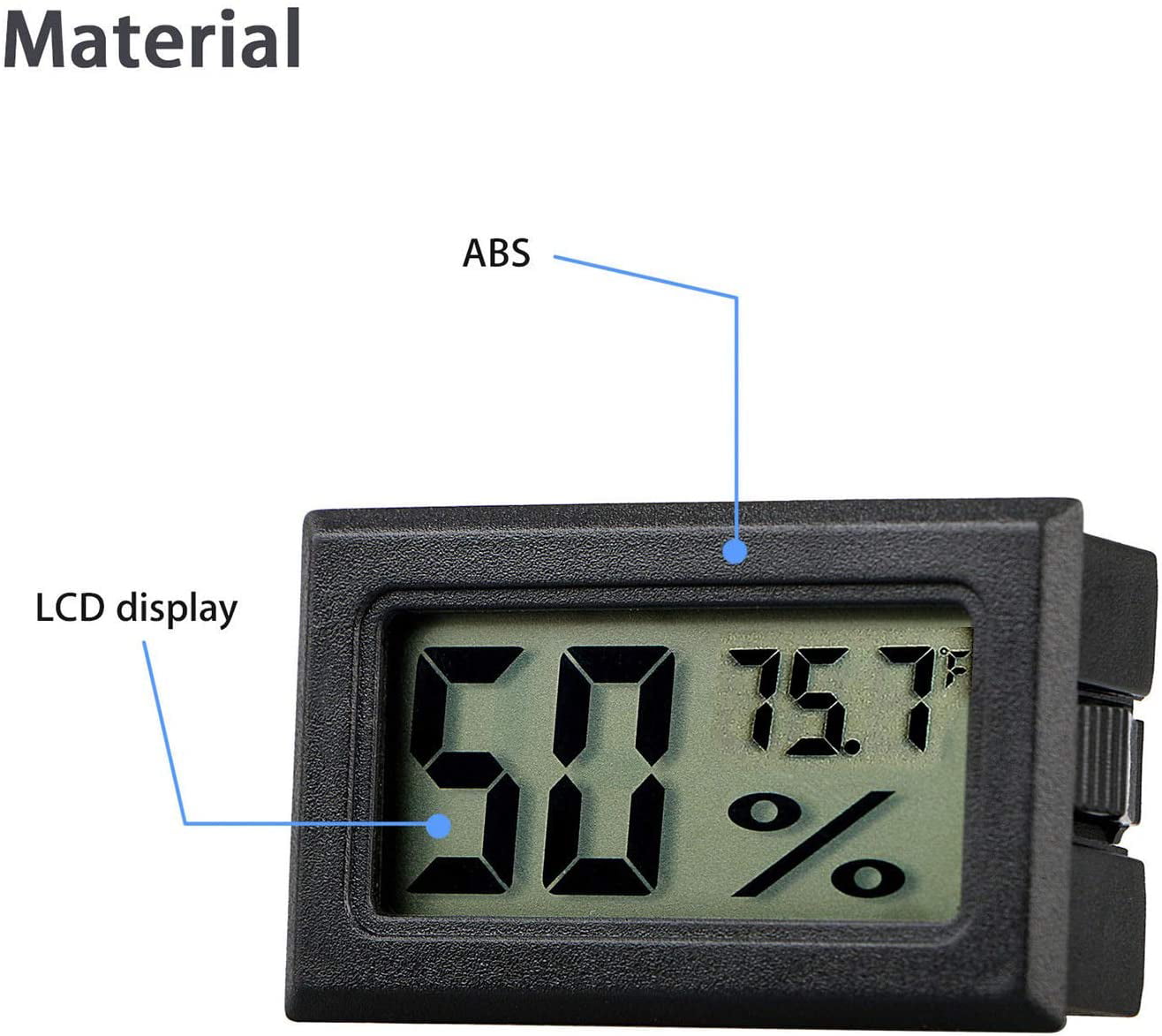 Mini Hygrometer Thermometer Digital Lcd Display Indoor/outdoor Hygrometer  Hygrometer Dehumidifier Greenhouse Reptile Plant Hygrometer Switchable  Fahrenheit(°f) Or Celsius(°c) - Temu