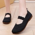 thumbnail image 4 of Dweltoz Women's Mary Jane Flats Slip on Flats Comfy Soft Office Low Heel Sandals,Black 38, 4 of 6