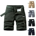 thumbnail image 5 of WREESH Men's Cargo Shorts Plus Size Cargo Shorts Multi-Pockets Relaxed Summer Beach Short Pants Outdoor Workout Shorts Gray, 5 of 5