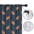 thumbnail image 4 of Blackout Kids Curtains,Dark Blue Football Repeat Pattern Childrens Insulated Curtains Set Of 2,Bedroom Essentials,Toddler Room Decor 42"x54", 4 of 5