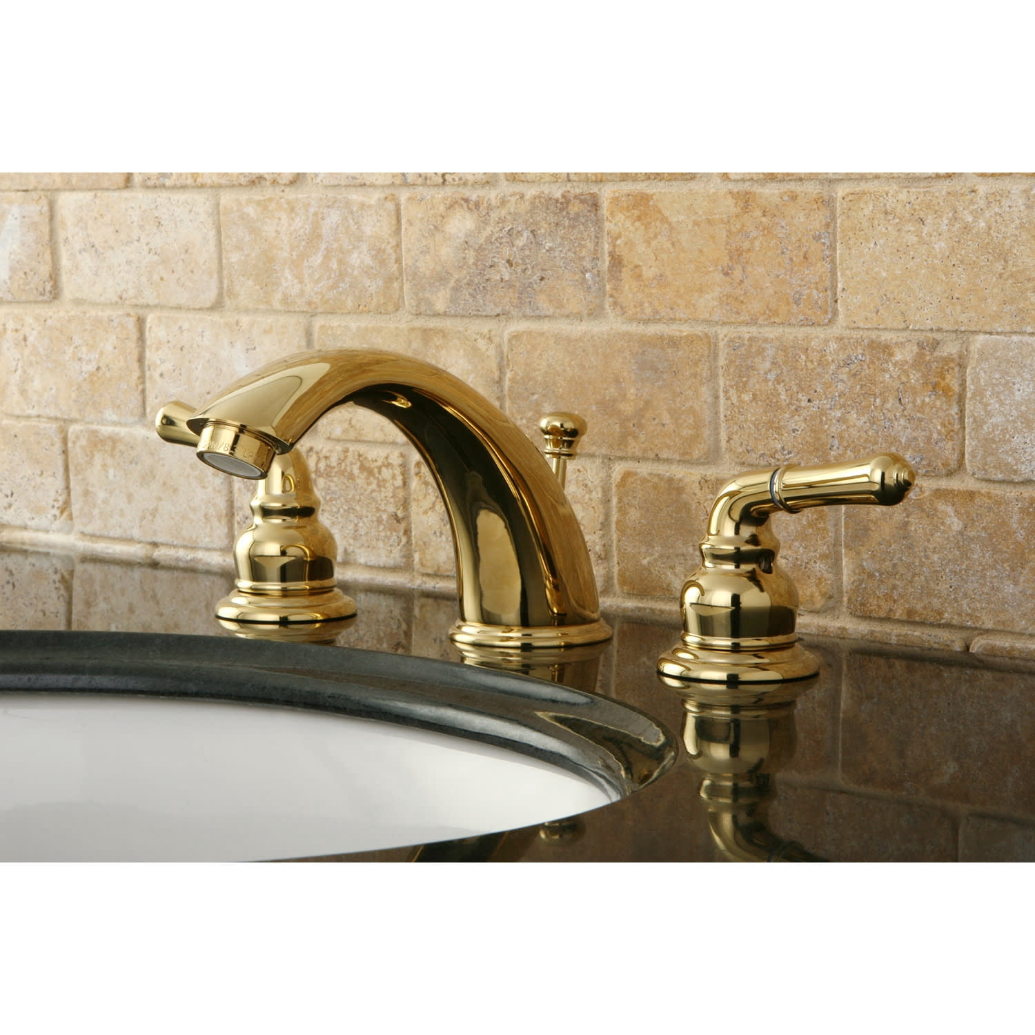 Kingston Brass KB967 Magellan 1.2 GPM Widespread Bathroom Faucet - Brushed Nickel/Polished